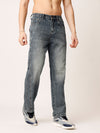Blue Washed Straight Fit Jeans
