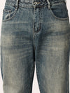 Blue Washed Straight Fit Jeans