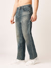 Blue Washed Straight Fit Jeans