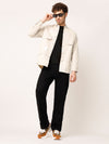 Beige Over Shirt Shacket
