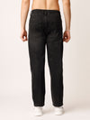 Black Washed Straight Fit Jeans