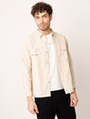 Beige Cordruoy Shacket