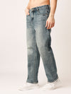 Blue Washed Baggy Fit Jeans
