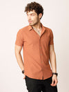 Orange Self Striped Shirt