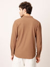 Mustard Pin Striped Stretch Shirt