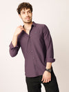 Wine Self Striped Shirt