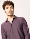 Wine Self Striped Shirt