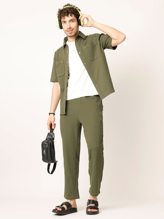 Green Shirt and Trousers Co-ords Sets