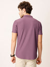 Wine Self Striped Shirt