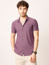 Wine Self Striped Shirt