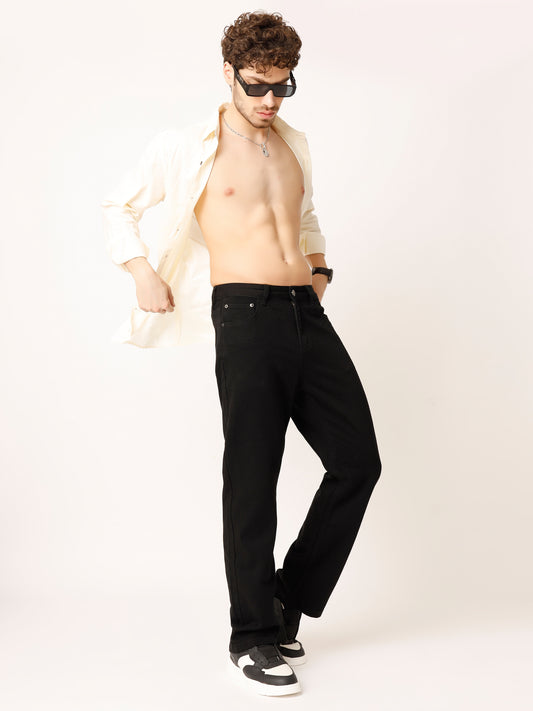 Black Straight Fit Jeans