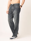 Blue Washed Straight Fit Jeans