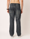 Blue Washed Straight Fit Jeans