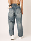 Blue Washed Baggy Jeans