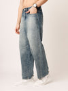 Blue Washed Baggy Jeans