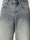 Blue Washed Straight Fit Jeans