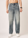 Blue Washed Straight Fit Jeans