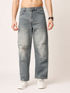 Blue Washed Baggy Fit Jeans