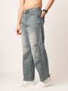 Blue Washed Baggy Fit Jeans