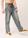 Blue Washed Straight Fit Jeans
