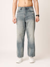 Blue Washed Baggy Fit Jeans