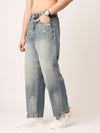 Blue Washed Baggy Fit Jeans