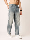 Blue Washed Baggy Fit Jeans