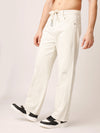 Beige Baggy Fit Jeans