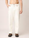Beige Baggy Fit Jeans
