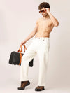 Beige Baggy Fit Jeans