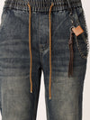 Blue Washed Straight Fit Jeans