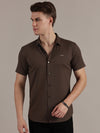 Brown Fine Textured Seamless Shirt
