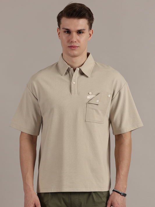 Beige Polo Tshirt