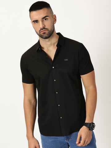 Mercerised Shirt Matte Black