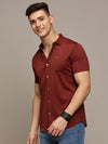 Self Textured Rust Shirt