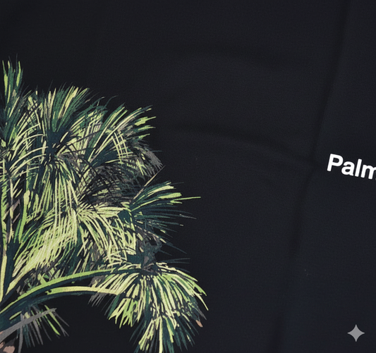 Black Palm Tree Oversized Tshirt