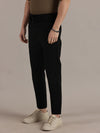 Straight Fit Summer Black Trousers