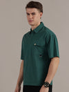 Green Fine Textured Polo Tshirt