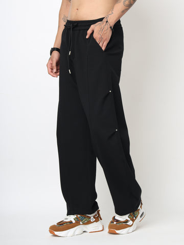 Black Baggy Fit Trousers