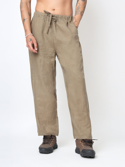 Brown Linen Pants