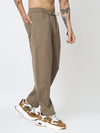 Khakhi Straight Fit Trousers