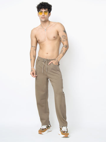 Khakhi Straight Fit Trousers