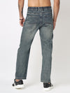 Blue Washed Straight Fit Jeans