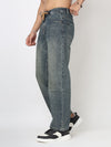 Blue Washed Straight Fit Jeans