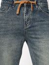 Blue Washed Straight Fit Jeans