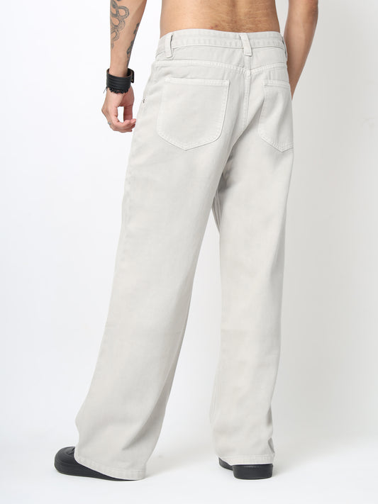 Light Grey Straight Fit Jeans