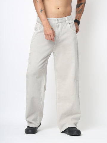 Light Grey Straight Fit Jeans