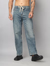 Blue Washed Straight Fit Jeans