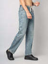 Blue Washed Straight Fit Jeans
