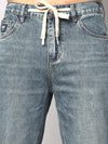 Blue Washed Straight Fit Jeans